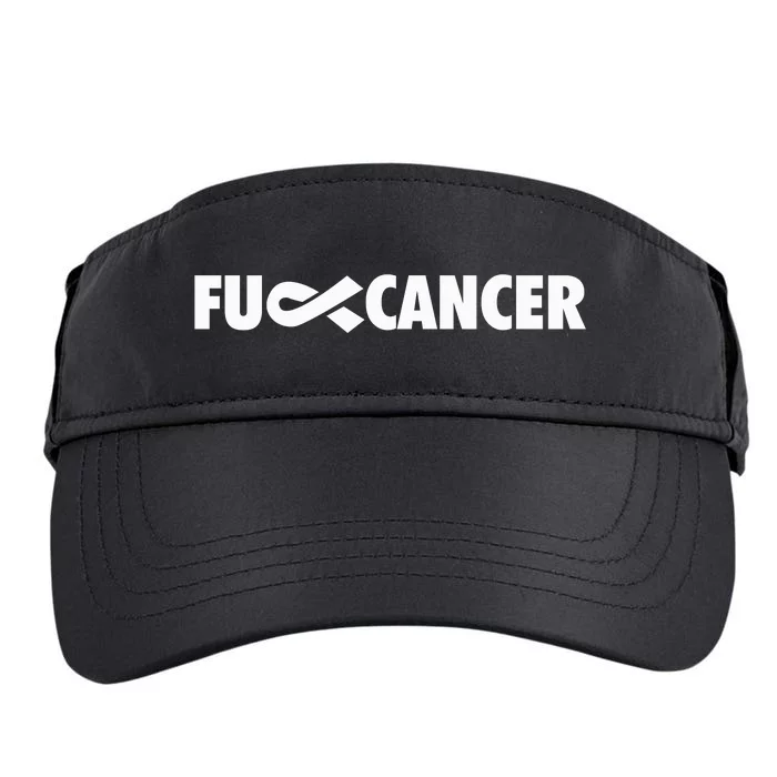 Fuck Cancer Pink F U Fu Inner Ribbon Cancer Awareness Symbol Gift Adult Drive Performance Visor