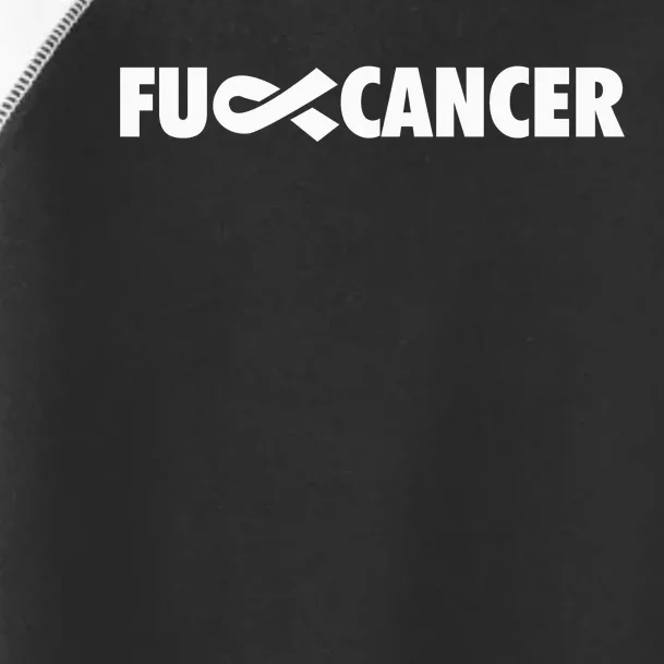 Fuck Cancer Pink F U Fu Inner Ribbon Cancer Awareness Symbol Gift Toddler Fine Jersey T-Shirt