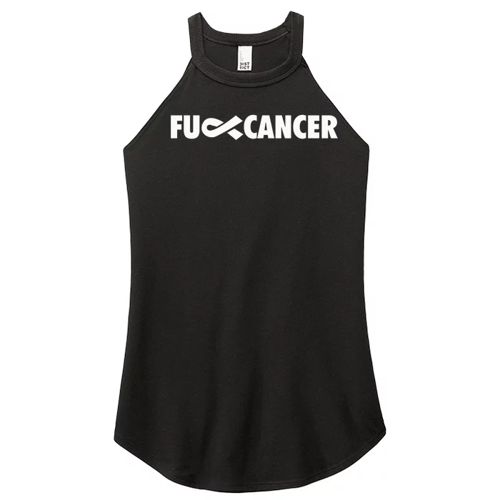 Fuck Cancer Pink F U Fu Inner Ribbon Cancer Awareness Symbol Gift Women’s Perfect Tri Rocker Tank