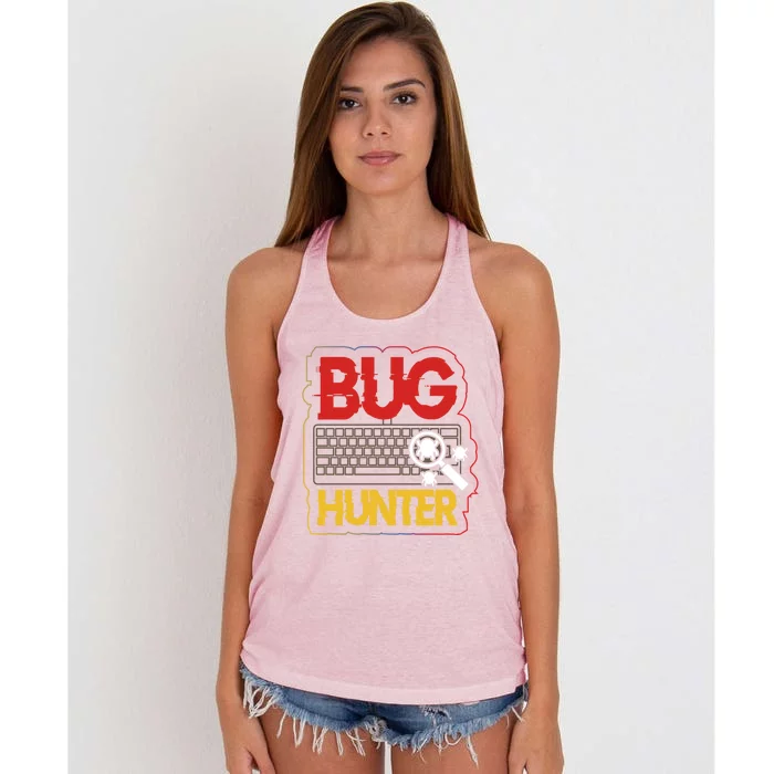 Funny Coder Programming Software Engineer Funny Programmer Gift Women's Knotted Racerback Tank