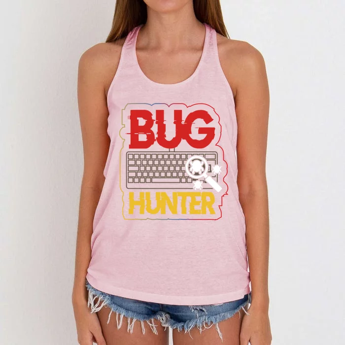 Funny Coder Programming Software Engineer Funny Programmer Gift Women's Knotted Racerback Tank