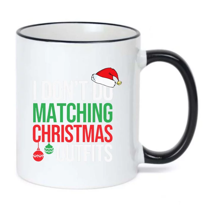 Family Christmas Pajamas I Dont Do Matching Christmas Outfit Black Color Changing Mug