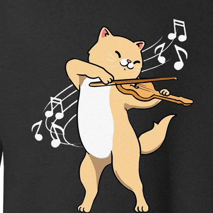 Funny Cat Playing Violin Giftt Cool Violinist Gift Toddler Sweatshirt