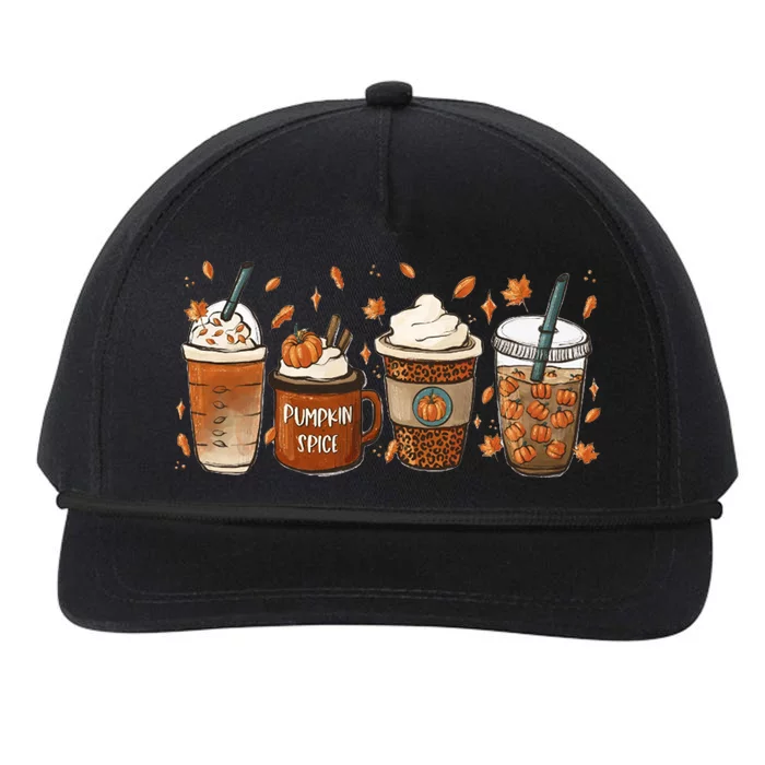 Fall Coffee Pumpkin Spice Lover Snapback Five-Panel Rope Hat