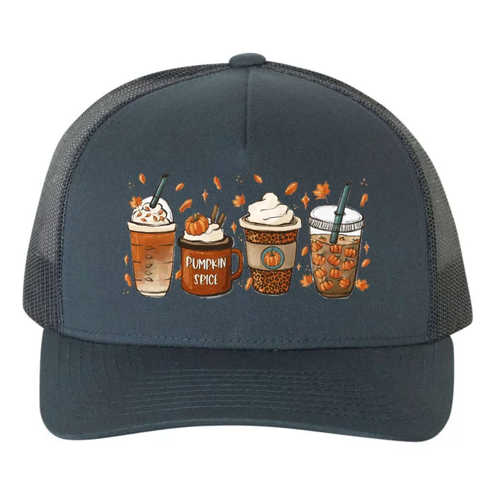 Fall Coffee Pumpkin Spice Lover Yupoong Adult 5-Panel Trucker Hat