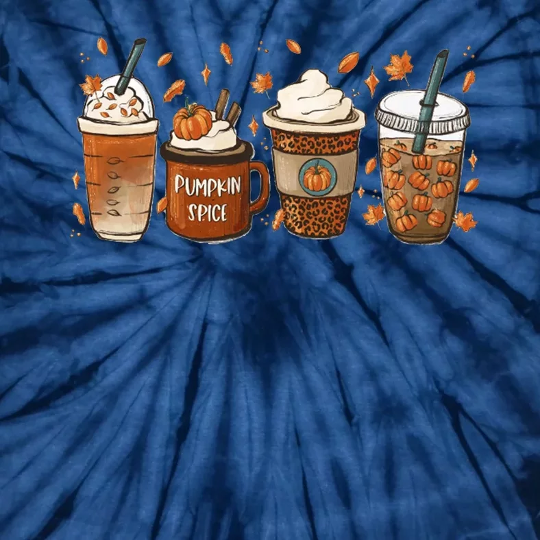 Fall Coffee Pumpkin Spice Lover Tie-Dye T-Shirt