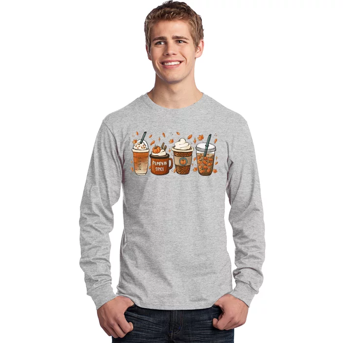 Fall Coffee Pumpkin Spice Lover Long Sleeve Shirt