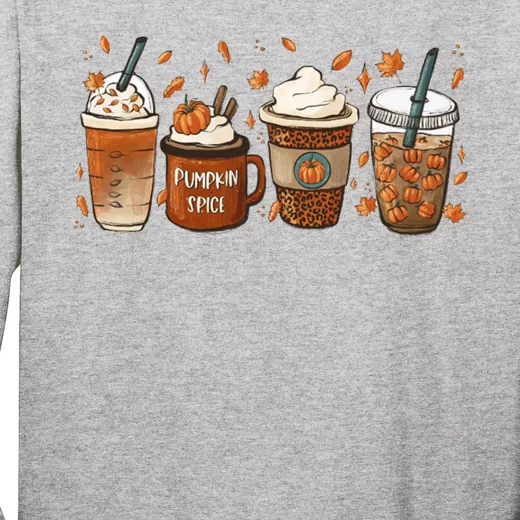 Fall Coffee Pumpkin Spice Lover Long Sleeve Shirt