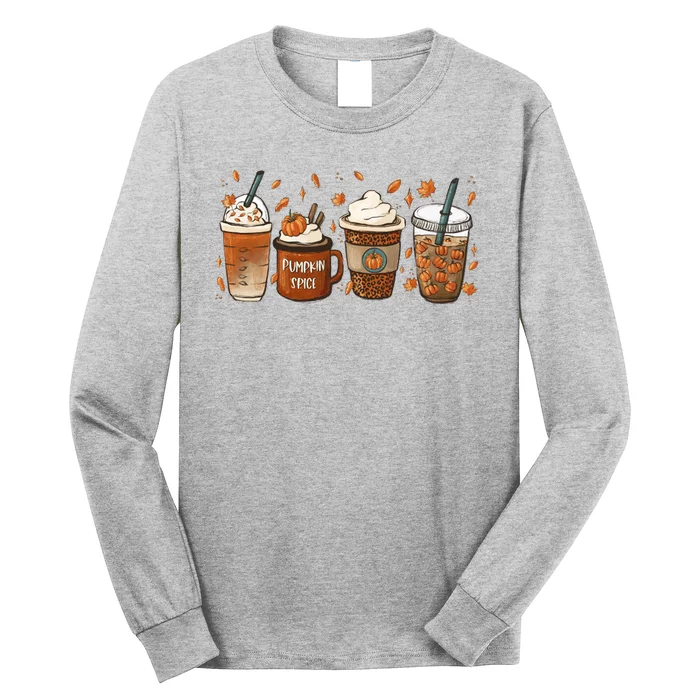 Fall Coffee Pumpkin Spice Lover Long Sleeve Shirt