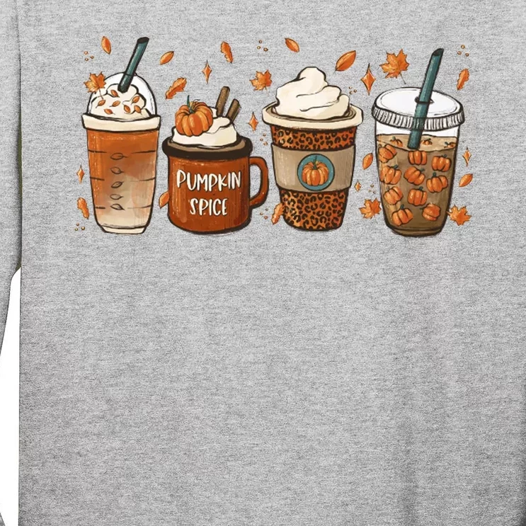 Fall Coffee Pumpkin Spice Lover Tall Long Sleeve T-Shirt