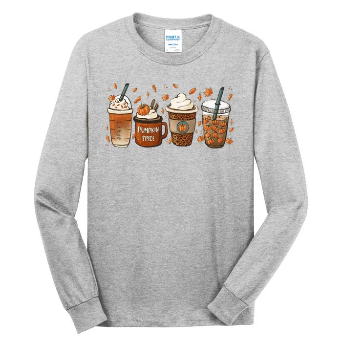 Fall Coffee Pumpkin Spice Lover Tall Long Sleeve T-Shirt