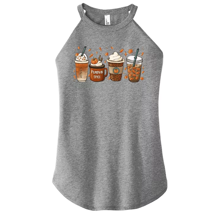 Fall Coffee Pumpkin Spice Lover Women’s Perfect Tri Rocker Tank