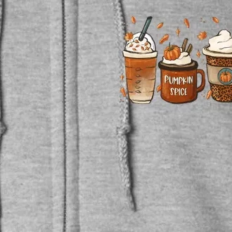 Fall Coffee Pumpkin Spice Lover Full Zip Hoodie