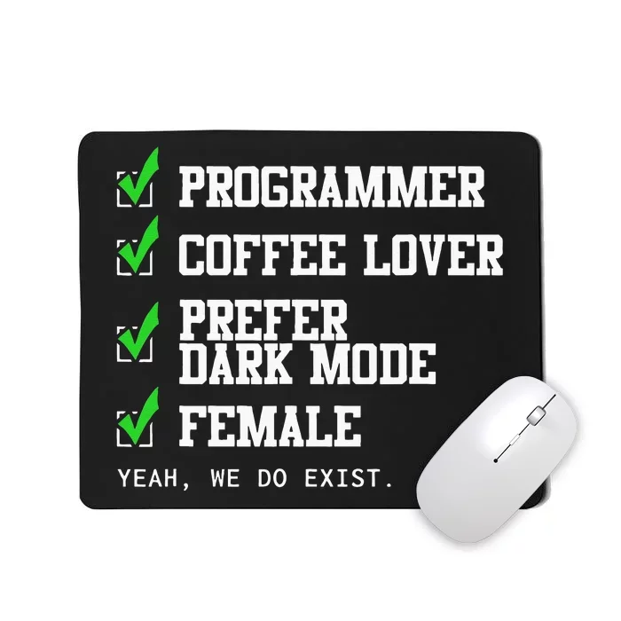 Funny Computer Programmer Software Developer For Women Mousepad