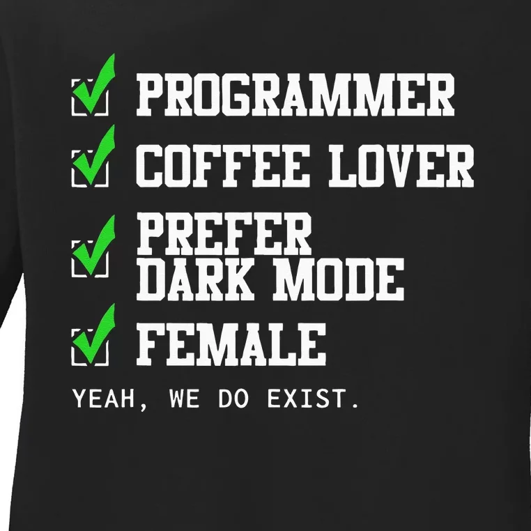 Funny Computer Programmer Software Developer For Women Ladies Long Sleeve Shirt