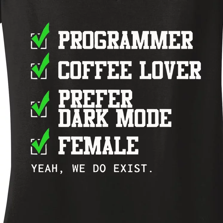 Funny Computer Programmer Software Developer For Women Women's V-Neck T-Shirt