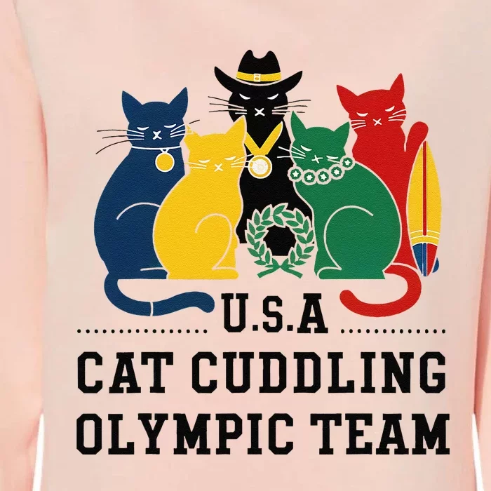 Funny Cat Quote Cat Cuddling Team Cool Womens California Wash Sweatshirt