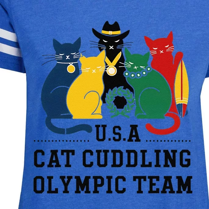 Funny Cat Quote Cat Cuddling Team Cool Enza Ladies Jersey Football T-Shirt