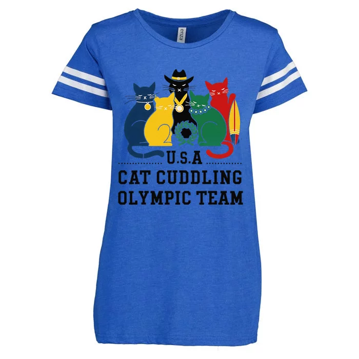 Funny Cat Quote Cat Cuddling Team Cool Enza Ladies Jersey Football T-Shirt