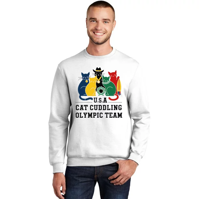 Funny Cat Quote Cat Cuddling Team Cool Sweatshirt