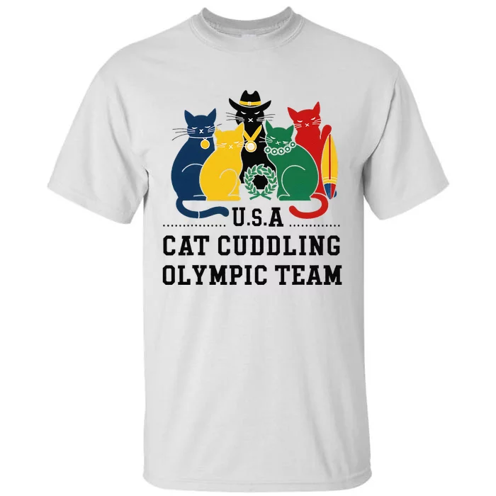 Funny Cat Quote Cat Cuddling Team Cool Tall T-Shirt