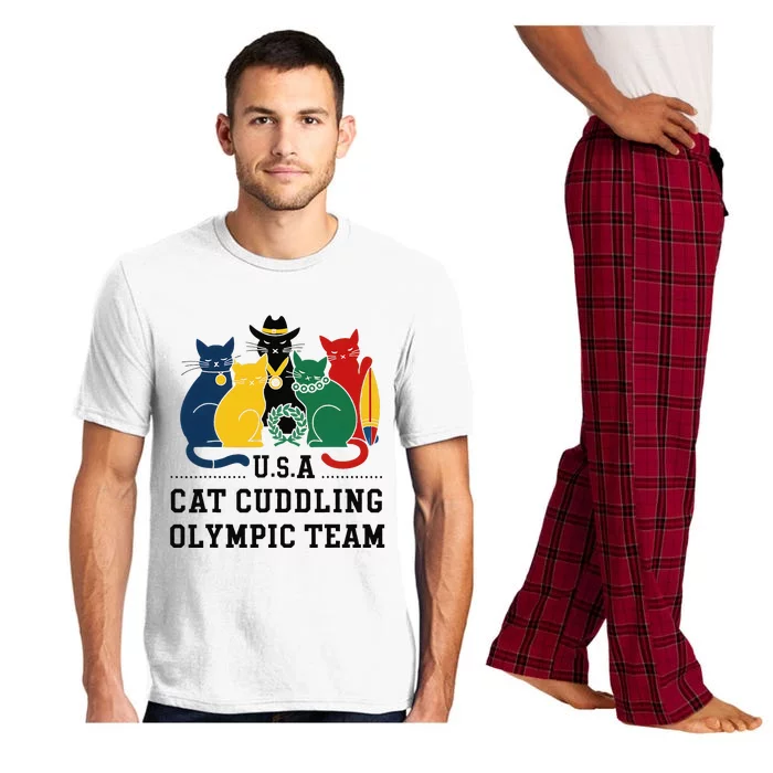 Funny Cat Quote Cat Cuddling Team Cool Pajama Set