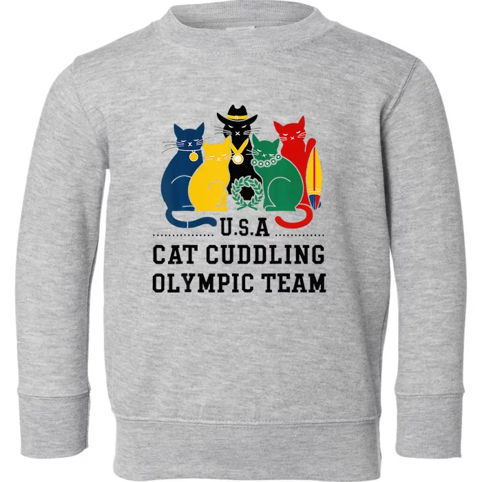 Funny Cat Quote Cat Cuddling Team Cool Toddler Sweatshirt