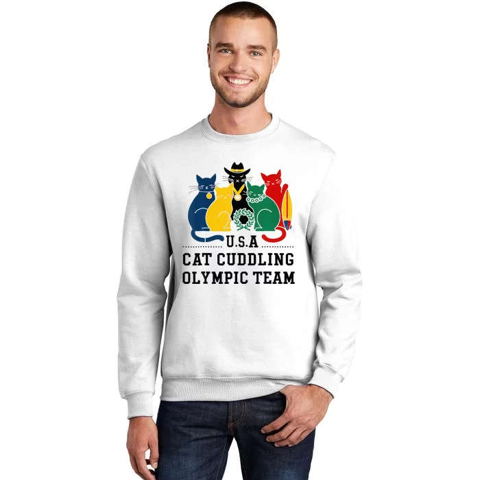 Funny Cat Quote Cat Cuddling Team Cool Sweatshirt