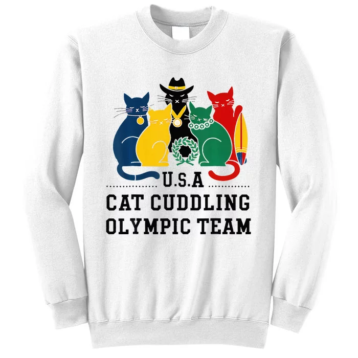 Funny Cat Quote Cat Cuddling Team Cool Sweatshirt