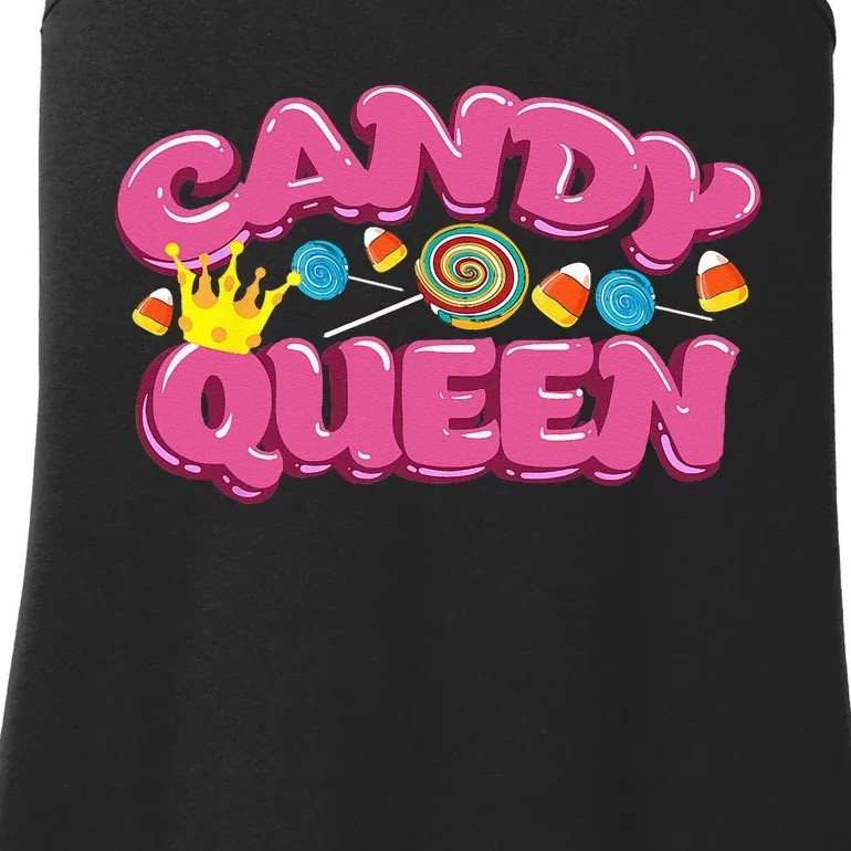 Funny Candy Queen Gift For Lollipop Lover Sweet Tooth Women Ladies Essential Tank