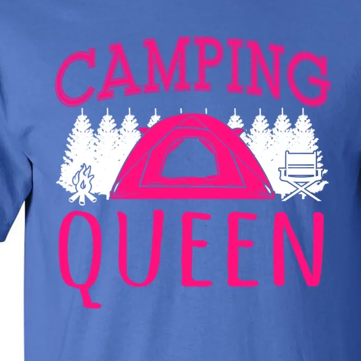 Funny Camping Queen Rv Life Camper Adventure Nature Gift Tall T-Shirt