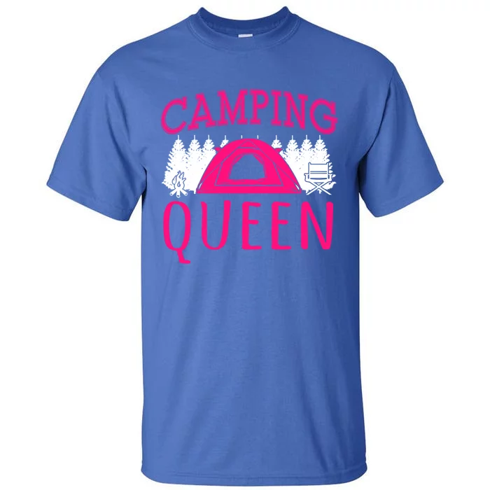 Funny Camping Queen Rv Life Camper Adventure Nature Gift Tall T-Shirt