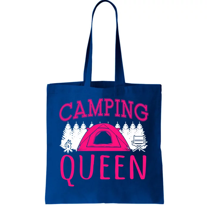 Funny Camping Queen Rv Life Camper Adventure Nature Gift Tote Bag