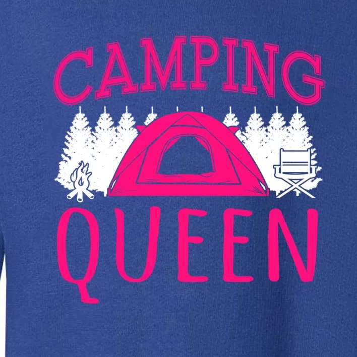 Funny Camping Queen Rv Life Camper Adventure Nature Gift Toddler Sweatshirt