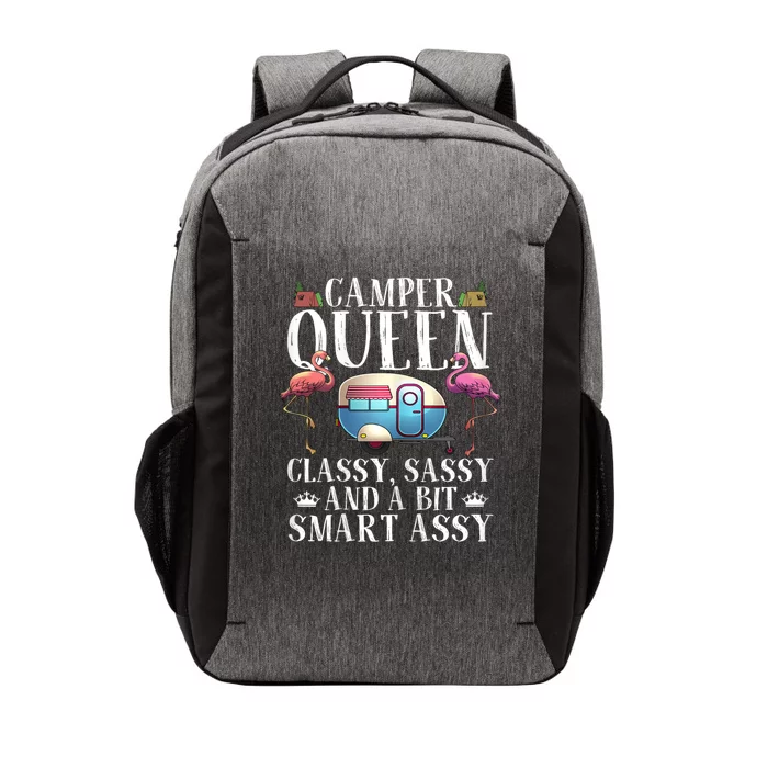 Funny Camper Queen Sassy Gift For Women Rv Camping Lovers Vector Backpack