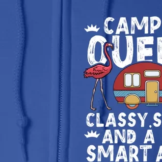 Funny Camper Queen Sassy Gift Rv Camping Lovers Cute Gift Full Zip Hoodie