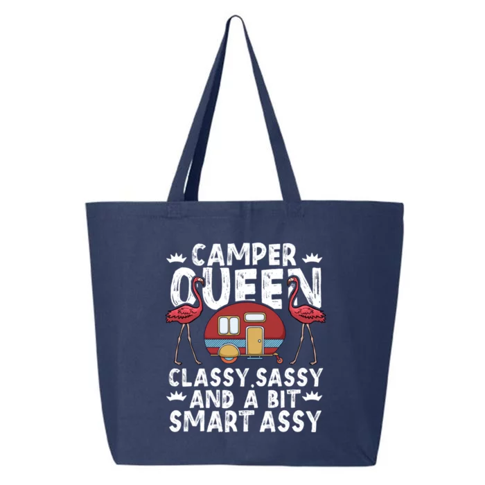 Funny Camper Queen Sassy Gift Rv Camping Lovers Cute Gift 25L Jumbo Tote