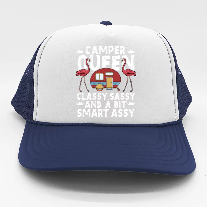 Funny Camper Queen Sassy Gift Rv Camping Lovers Cute Gift Trucker Hat