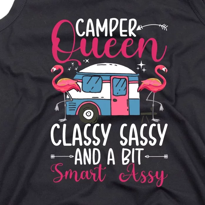 Funny Camper Queen Sassy Gift For Women RV Camping Lovers Tank Top