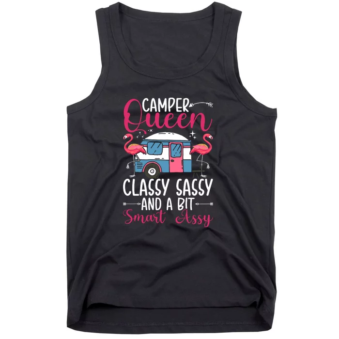 Funny Camper Queen Sassy Gift For Women RV Camping Lovers Tank Top