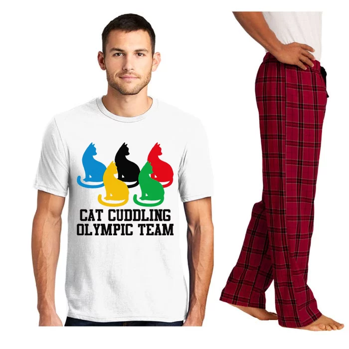 Funny Cat Quote Cat Cuddling Olympicc Team Cool Gift Pajama Set