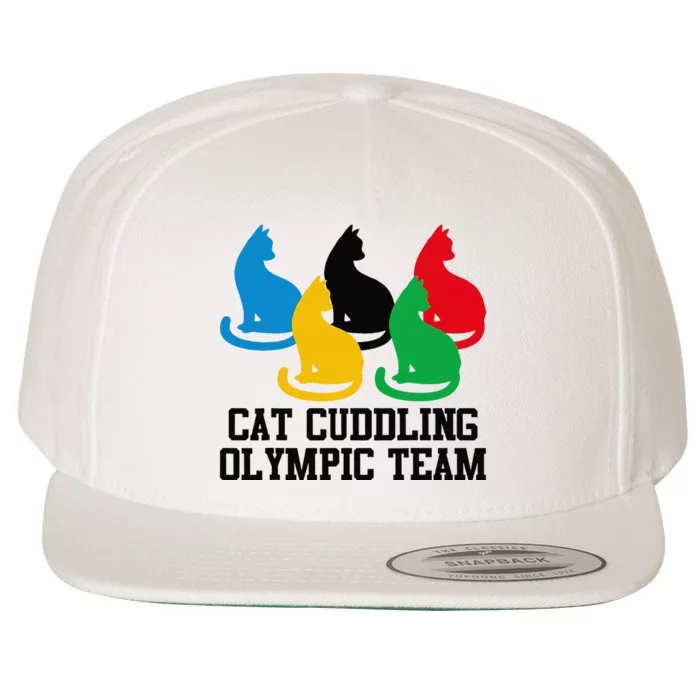 Funny Cat Quote Cat Cuddling Olympicc Team Cool Gift Wool Snapback Cap