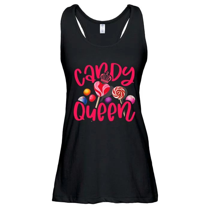 Funny Candy Queen For Lollipop Lover Sweet Tooth Wo Ladies Essential Flowy Tank