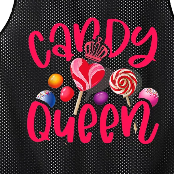 Funny Candy Queen For Lollipop Lover Sweet Tooth Wo Mesh Reversible Basketball Jersey Tank