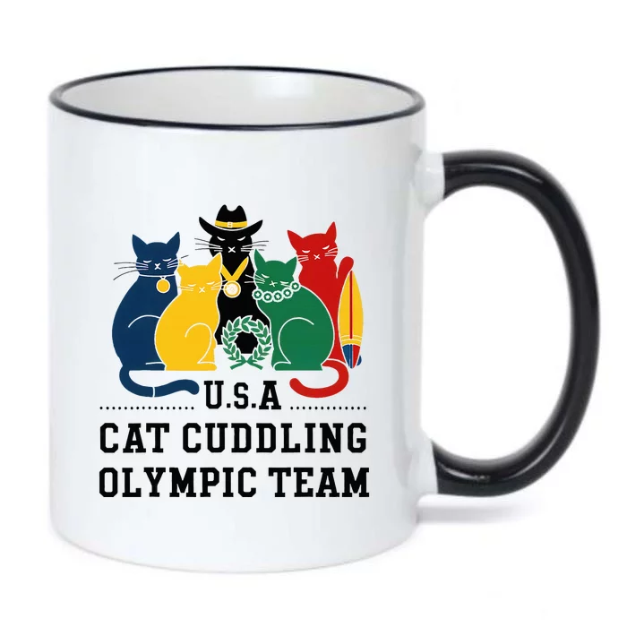 Funny Cat Quote Cat Cuddling Team Cool Black Color Changing Mug