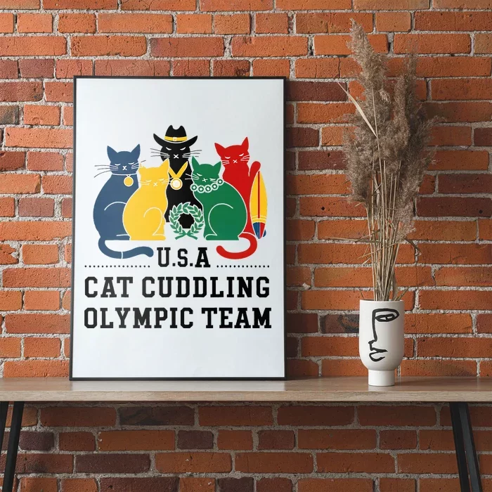 Funny Cat Quote Cat Cuddling Team Cool Poster