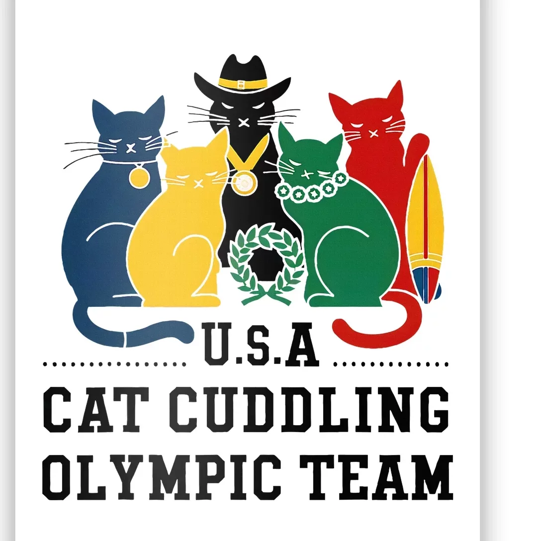 Funny Cat Quote Cat Cuddling Team Cool Poster