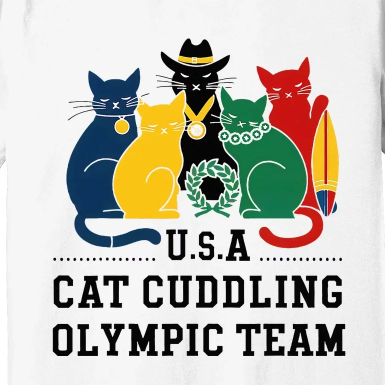 Funny Cat Quote Cat Cuddling Team Cool Premium T-Shirt