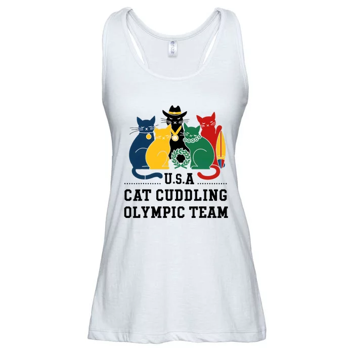 Funny Cat Quote Cat Cuddling Team Cool Ladies Essential Flowy Tank