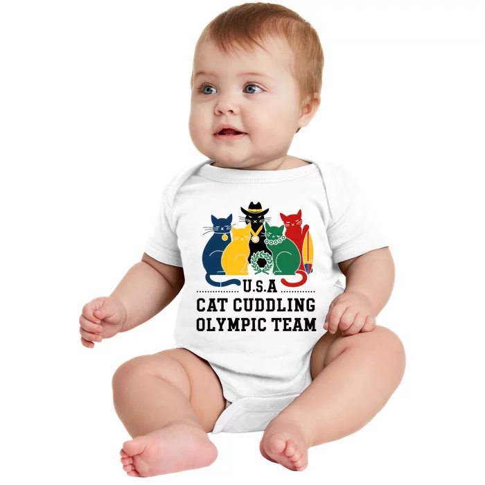 Funny Cat Quote Cat Cuddling Team Cool Baby Bodysuit